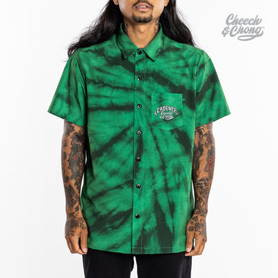 Cheech & Chong Button Up [Green Tie Dye]